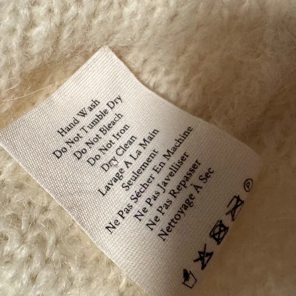 LoveShackFancy Long Alpaca and Mohair Cardigan Med